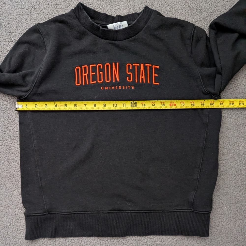 Champion Oregon State University Sweatshirt Black Orange Embroidered Large - Picture 6 of 8